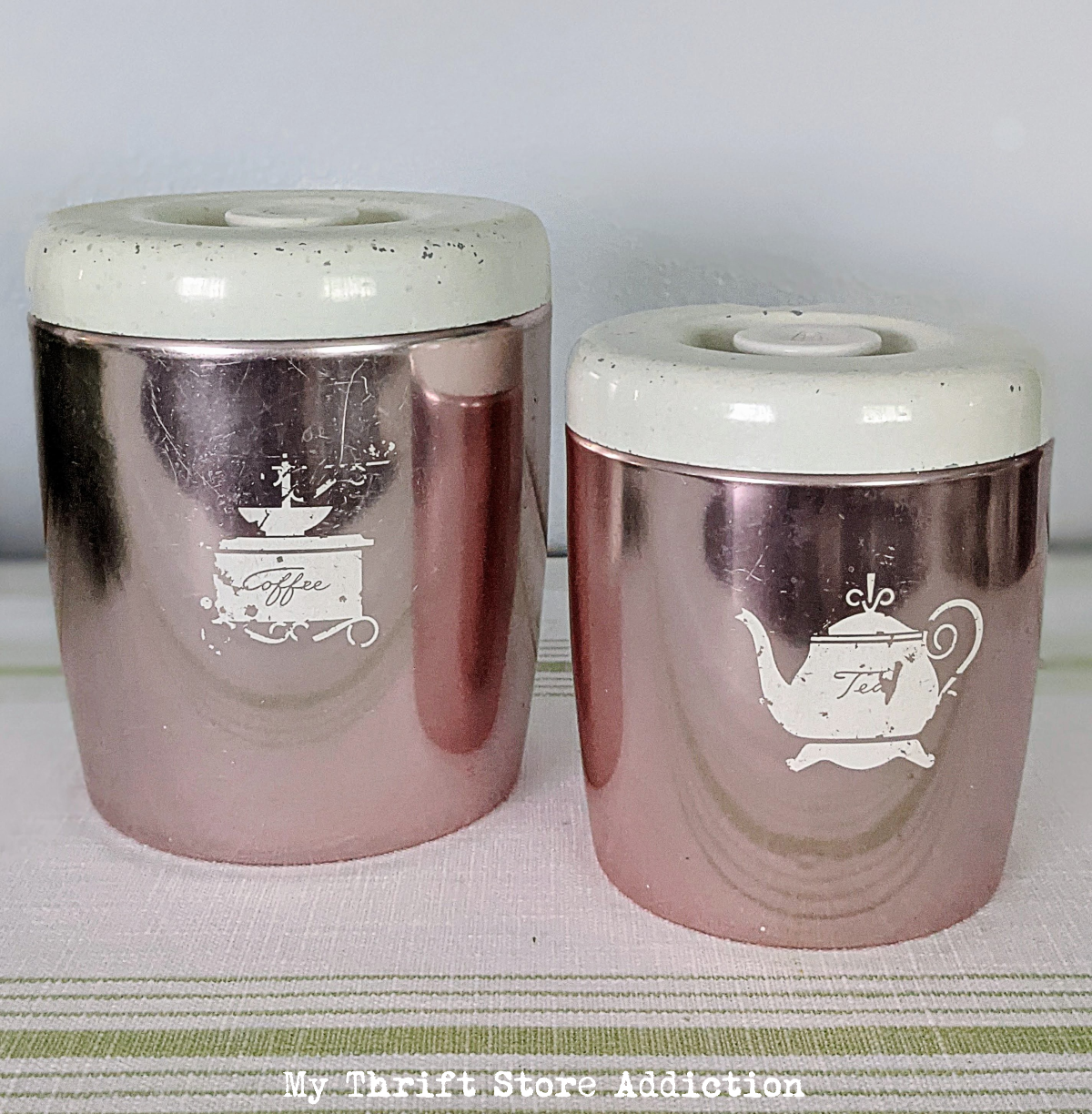 How to paint vintage canisters