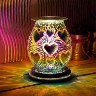 3D Aroma Burner Lamp - Hearts