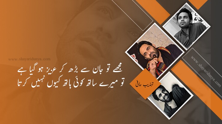 Top Poetry of tehzeeb hafi | Tehzeeb Hafi poetry in Urdu|tehzeeb hafi poetry in urdu 2 lines | tehzeeb hafi Shayari
