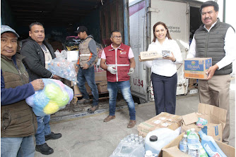 Abandera Gaby Bonilla salida de convoy de víveres a Guerrero