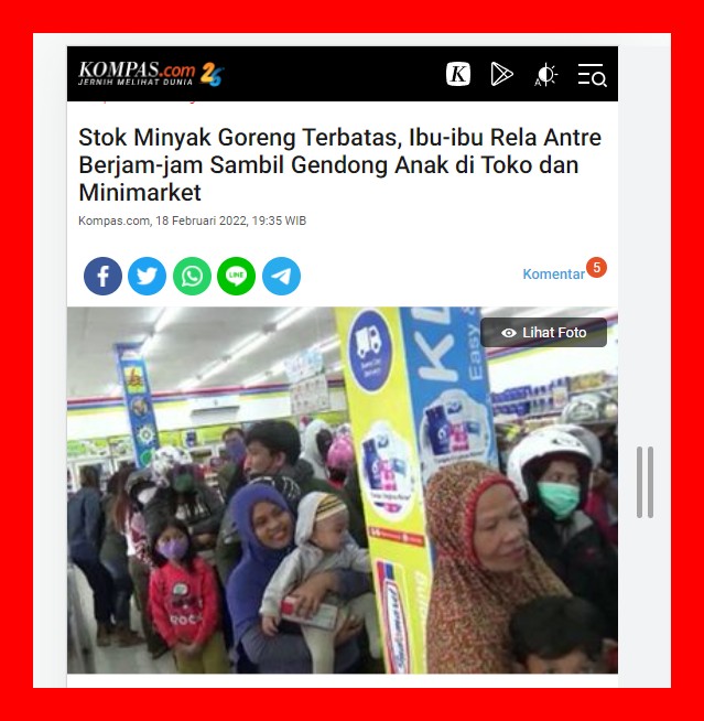 jam Sambil Gendong Anak di Toko dan Minimarket Tere Liye: Urus Minyak Goreng Aja Gak Bisa, Kok Mau Pindah Ibu Kota