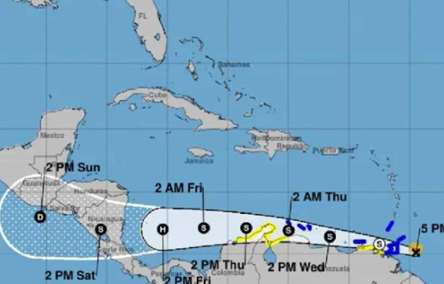 Potencial ciclón transitará "muy al sur" de República Dominicana 