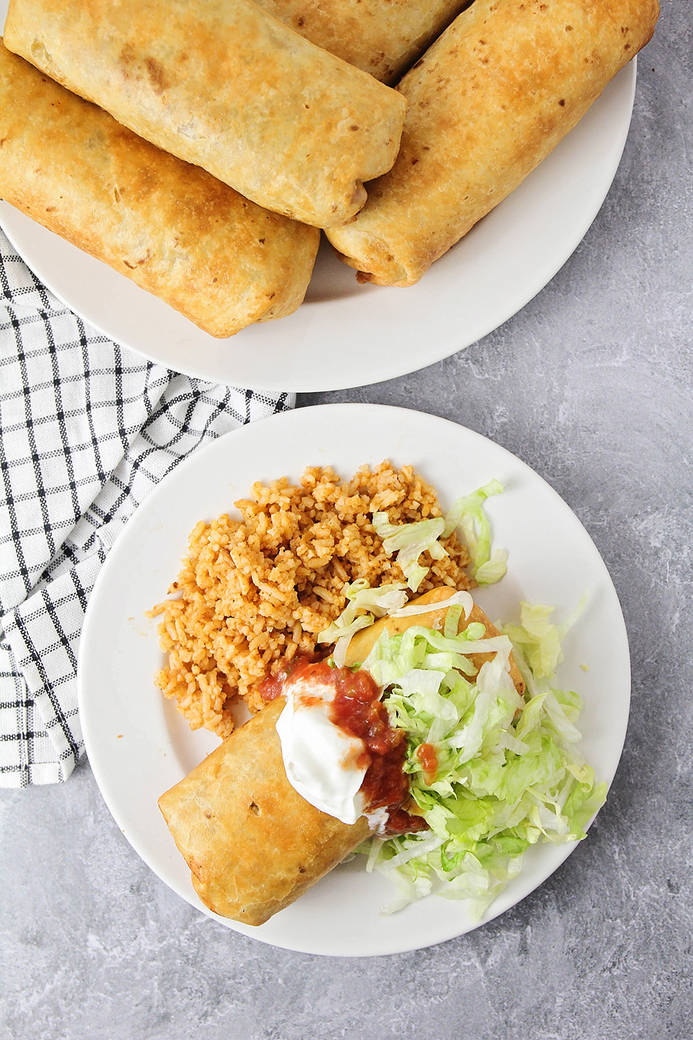 These cheesy chicken and bean chimichangas are so full of delicious flavors, and easy to make!