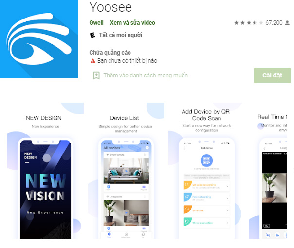 Tải và cài đặt phần mềm Yoosee trên điện thoại, máy tính a