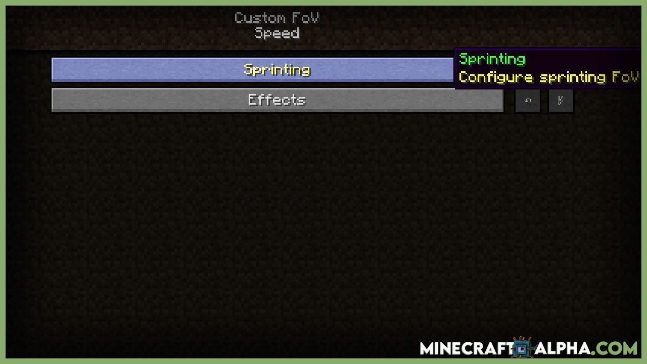 Minecraft Custom FoV Mod 1.18.1(Customization Various Field of View)