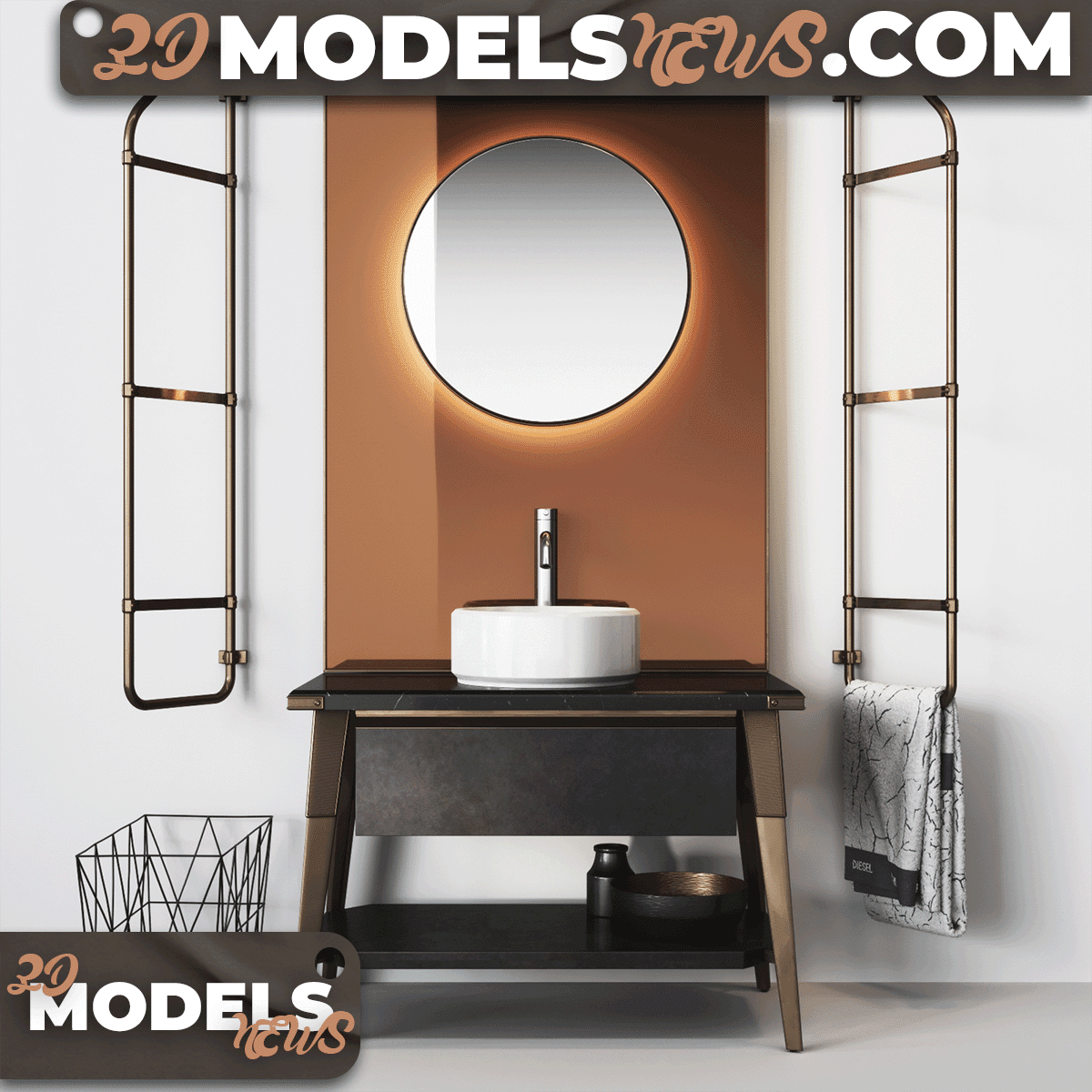 Bathroom Furniture Model Diesel Scavolini Wash Basin 1