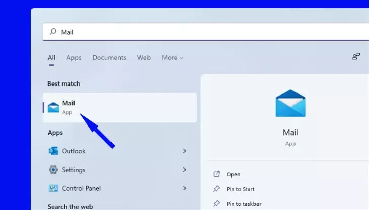 search Mail windows 11