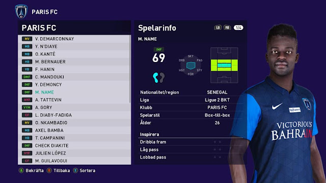 Moustapha Name Face For eFootball PES 2021