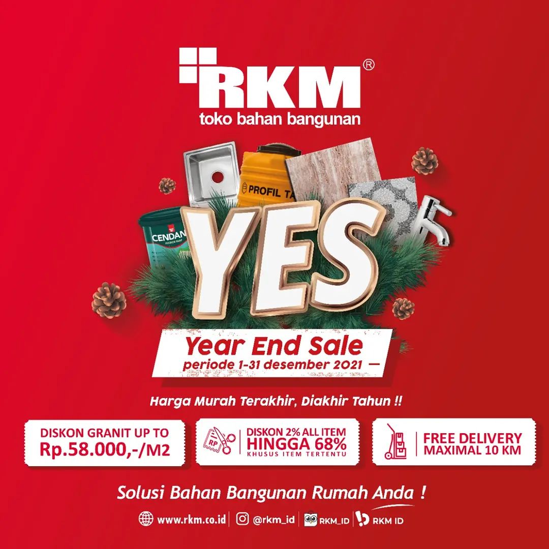 Promo Toko Bangunan RKM Year End Sale Diskon Upto 68% (s.d 31 Des 2021)