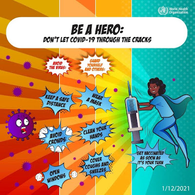 World Health Organisation be a COVID hero and protect yourself and others