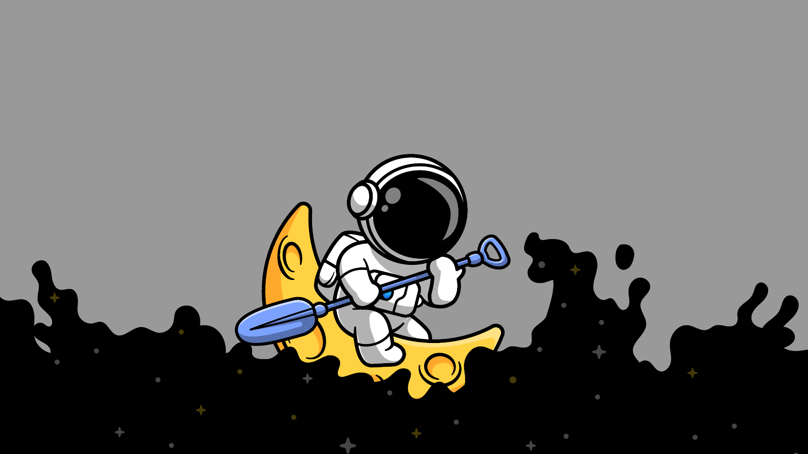 Cute Wallpaper | Little Astronaut in the Space