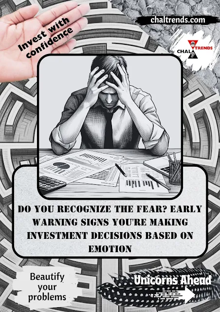 Drawn image of a frustrated man looking the paper about investment