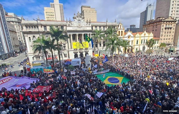 Brasil unido pela democracia, contra o golpismo de Bolsonaro