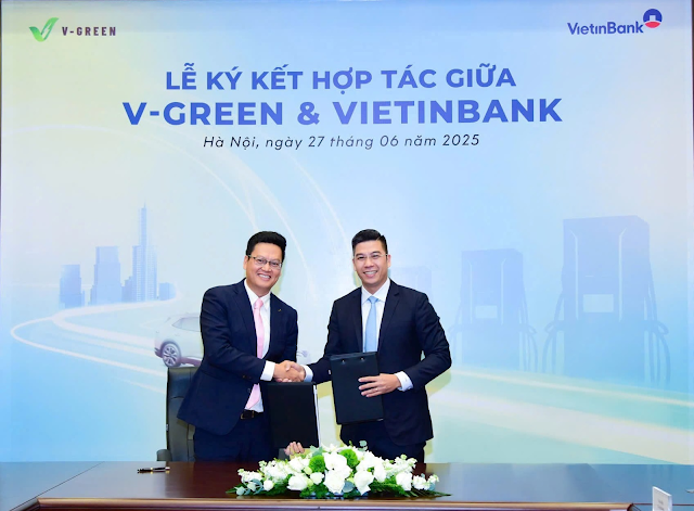 V-GREEN bắt tay VietinBank mở rộng hạ tầng sạc xe điện VinFast