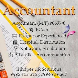 Accountant Accounts jobs Kakkanad - Hihopes HR Consultancy - Leading Employment Agency in Koch, Kerala