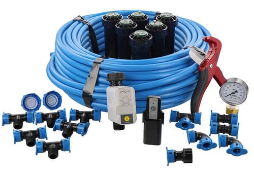 In-Ground Sprinkler System with B-hyve Wi-Fi Hose Watering Timer