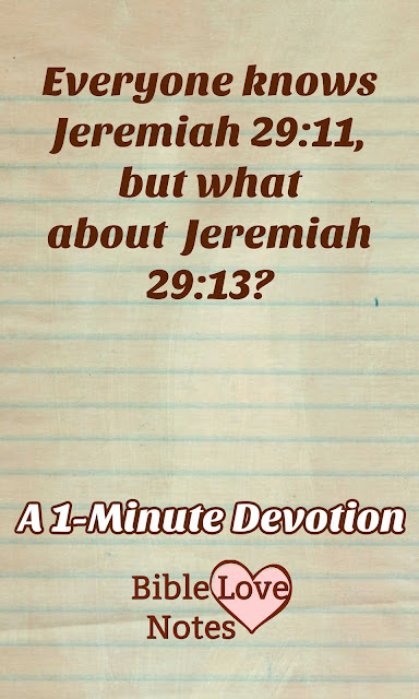 Jeremiah 29:11 might just be one of the most popular Scriptures in modern culture. But how many of you know Jeremiah 29:13?