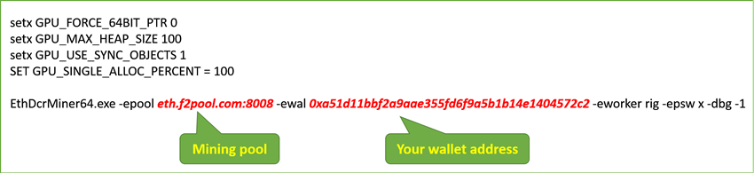 ETH mining wallet address