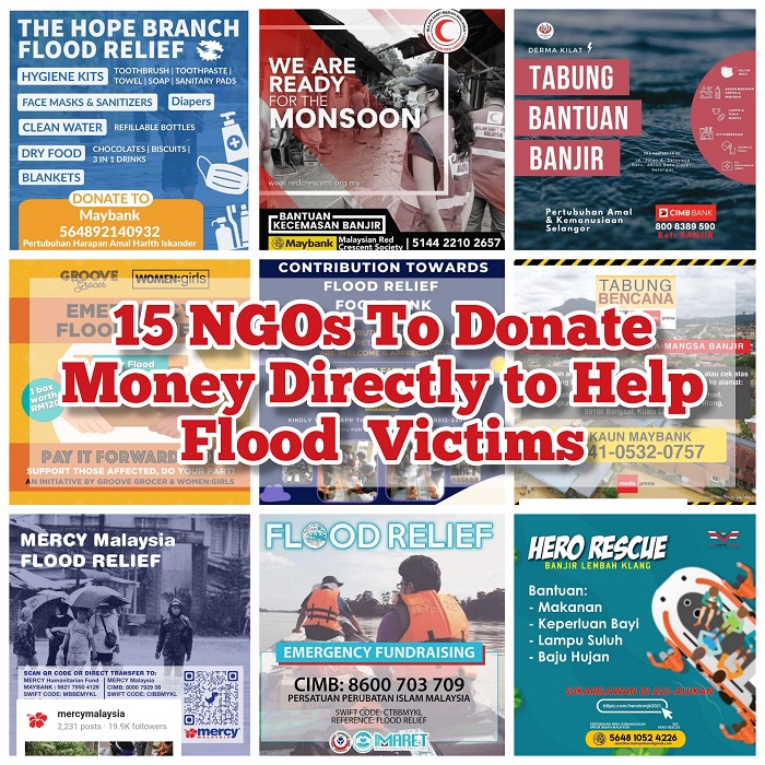15 NGOs To Donate Money Directly To Help Flood Victims in Malaysia