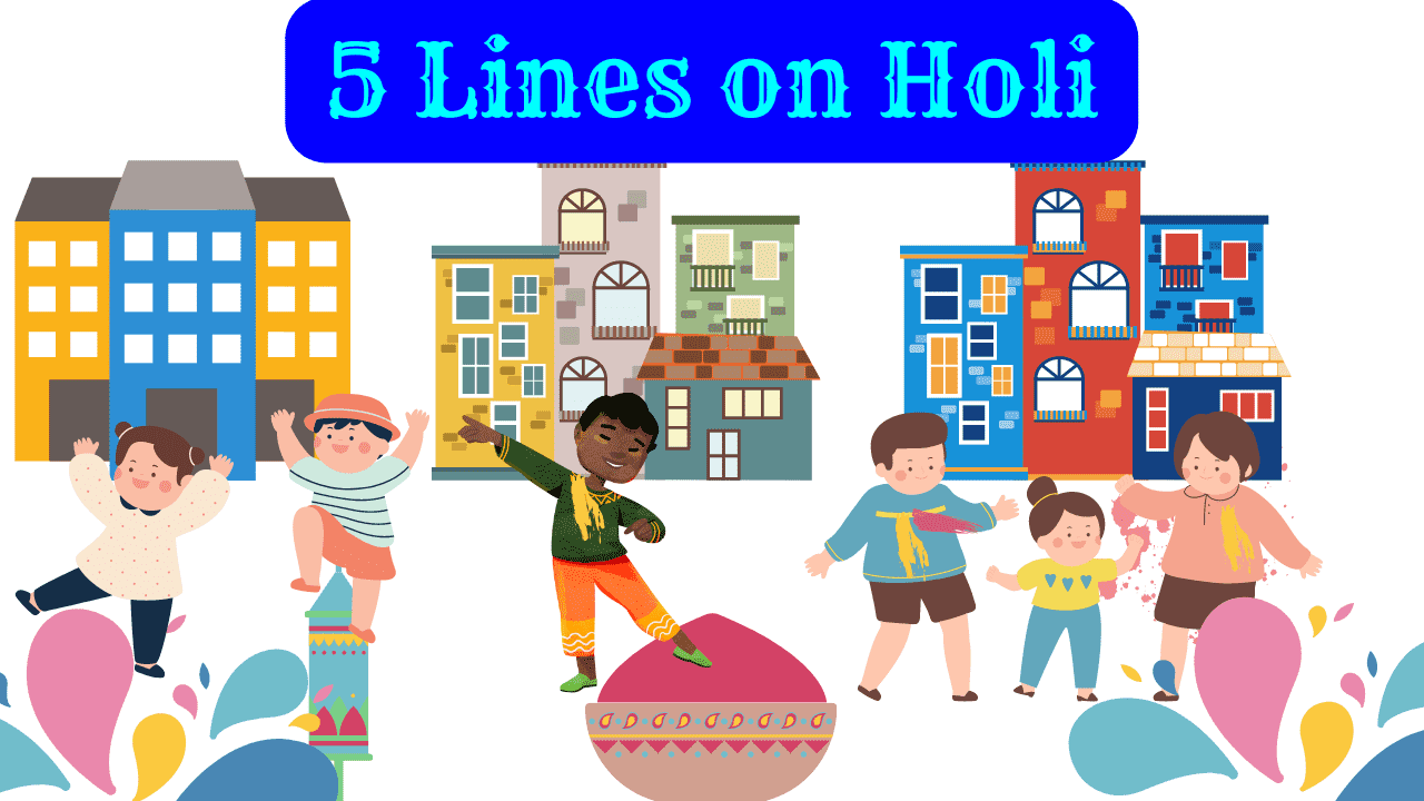 5 Lines on Holi