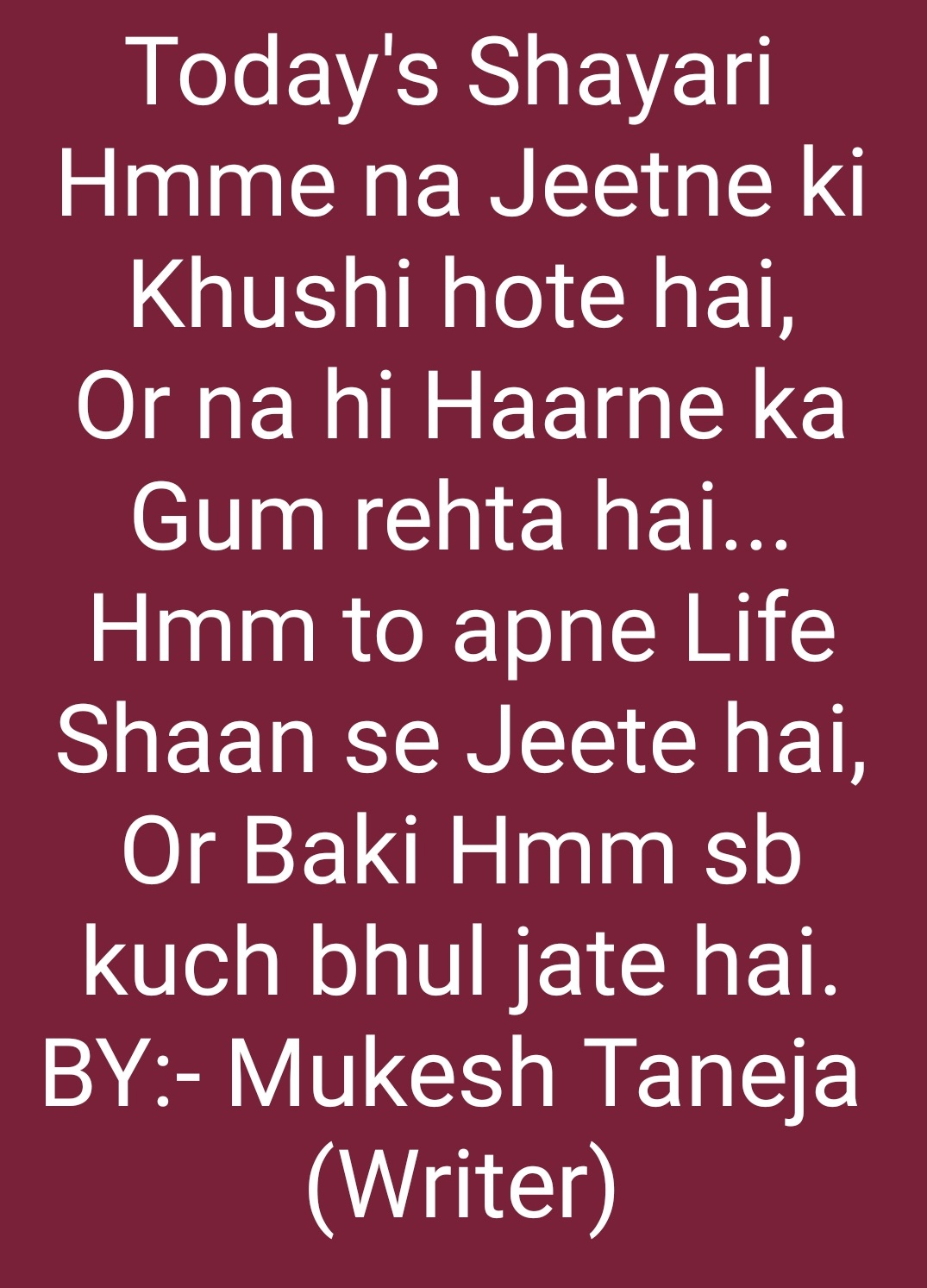 Write by:- Mukesh Taneja