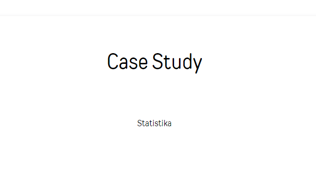 Case Study: Statistika