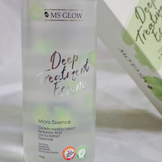 hasil pemakaian ms glow deep treatment essence