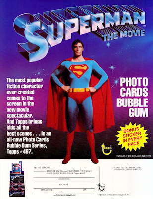 1978 Topps Superman The Movie - Dealer Sheet