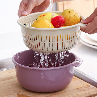 Kitchen Double Drain Basket