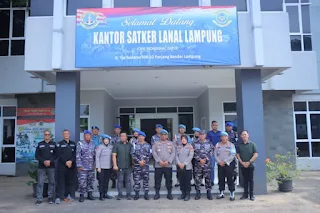 Propam Polda Lampung dan Denpom AL Gelar Silaturahmi Strategis di Mako Denpom AL