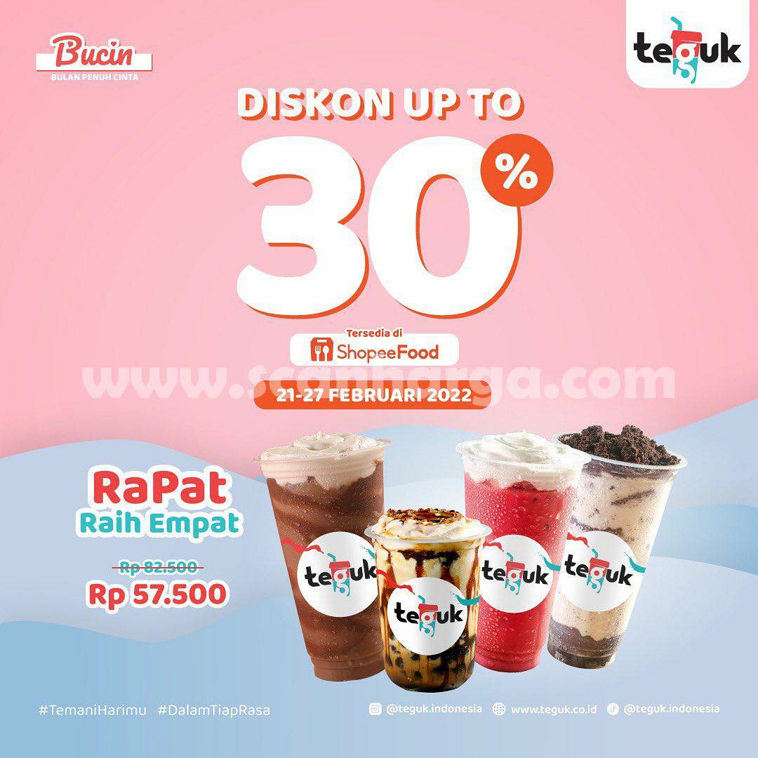 TEGUK Promo Paket RaPat DISKON 30% via SHOPEEFOOD