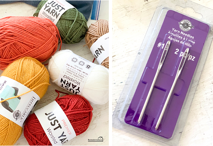 acrylic yarn and yarn needles