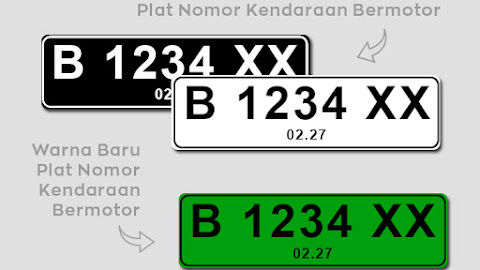 4 Macam Warna Plat Kendaraan Bermotor, Ada Warna Hijaunya Loh