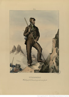 Название :  Pyrénées - Charlet, guide de Ramond, au pic du Mont Perdu Автор  :  Pingret, Édouard (1788-1875). Illustrateur
