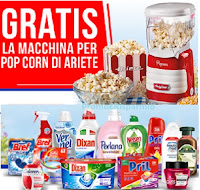 Promozione Primavera Scoppiettante di Casa Henkel : GRATIS la Macchina per Pop Corn Ariete