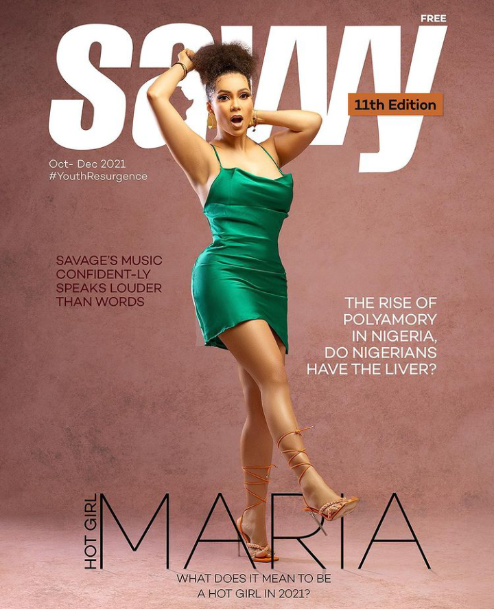 BBNaija: Maria becomes the cover girl for Savvy 11th edition (See pictures)