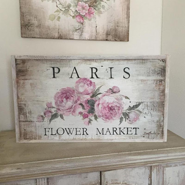 "Paris Flower Market" on Wood by Debi Coules