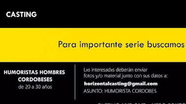 CASTING en ARG: Se busca para IMPORTANTE SERIE - HUMORISTAS CORDOBESES entre 20 y 30 años