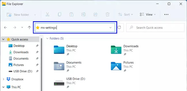 buka settings dari file explorer