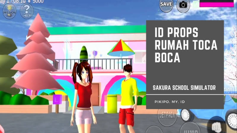 ID Props Rumah Toca Boca di Sakura School Simulator