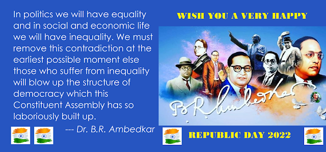 Babasaheb Ambedkar Happy Republic Day Banner 2022