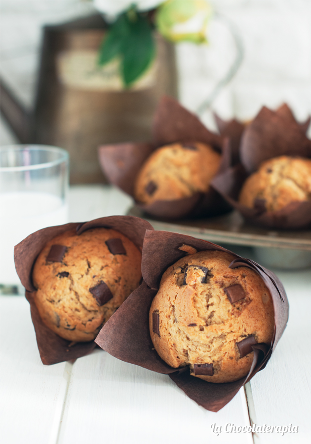 Muffins de speculoos y chips de chocolate