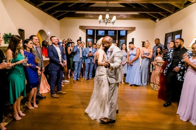 bride and groom dancing at casa feliz