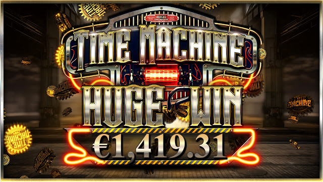 Time Machine slot game showing huge win - Reflex Gaming
