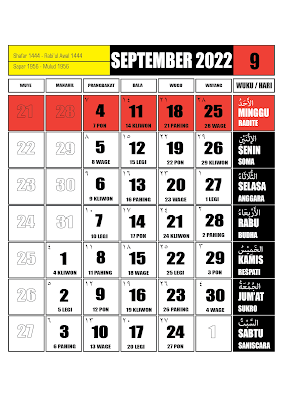 kalender september 2022 psd - kanalmu
