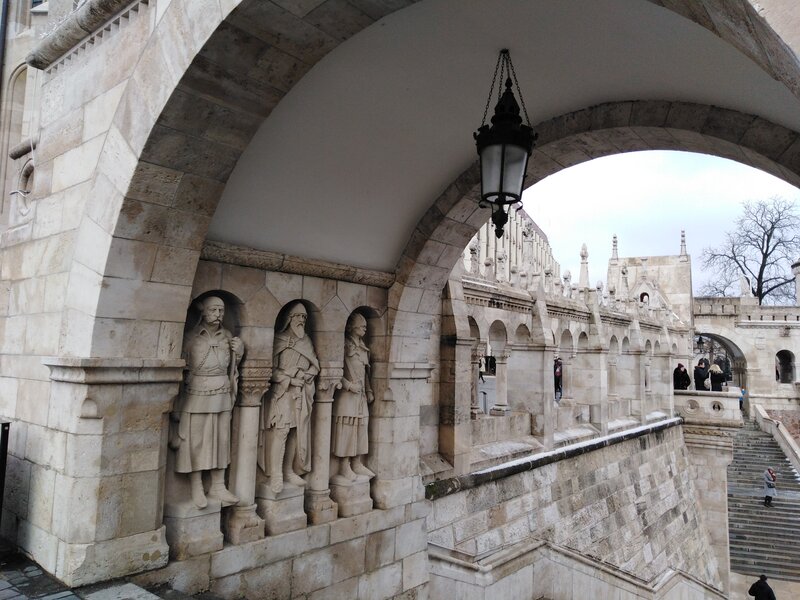 Arched passage with lamp