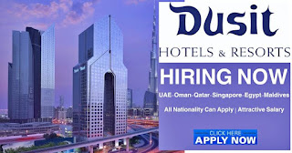 Dusit Thani Hotel Multiple Staff Jobs Recruitment For Abu Dhabi (UAE) Location