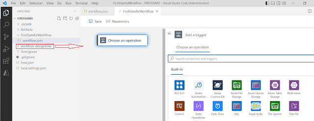 workflow designer in Logic app Standard