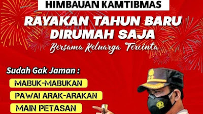  KAPOLRES ALAMSYAH PEELUPESSY HIMBAU WARGA MUBA MENYAMBUT TAHUN BARU 2022 TETAP BERDIAM DIRI 