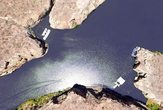 Vista aérea das piscinas dos canions do são francisco - www.canionsxingo.com.br